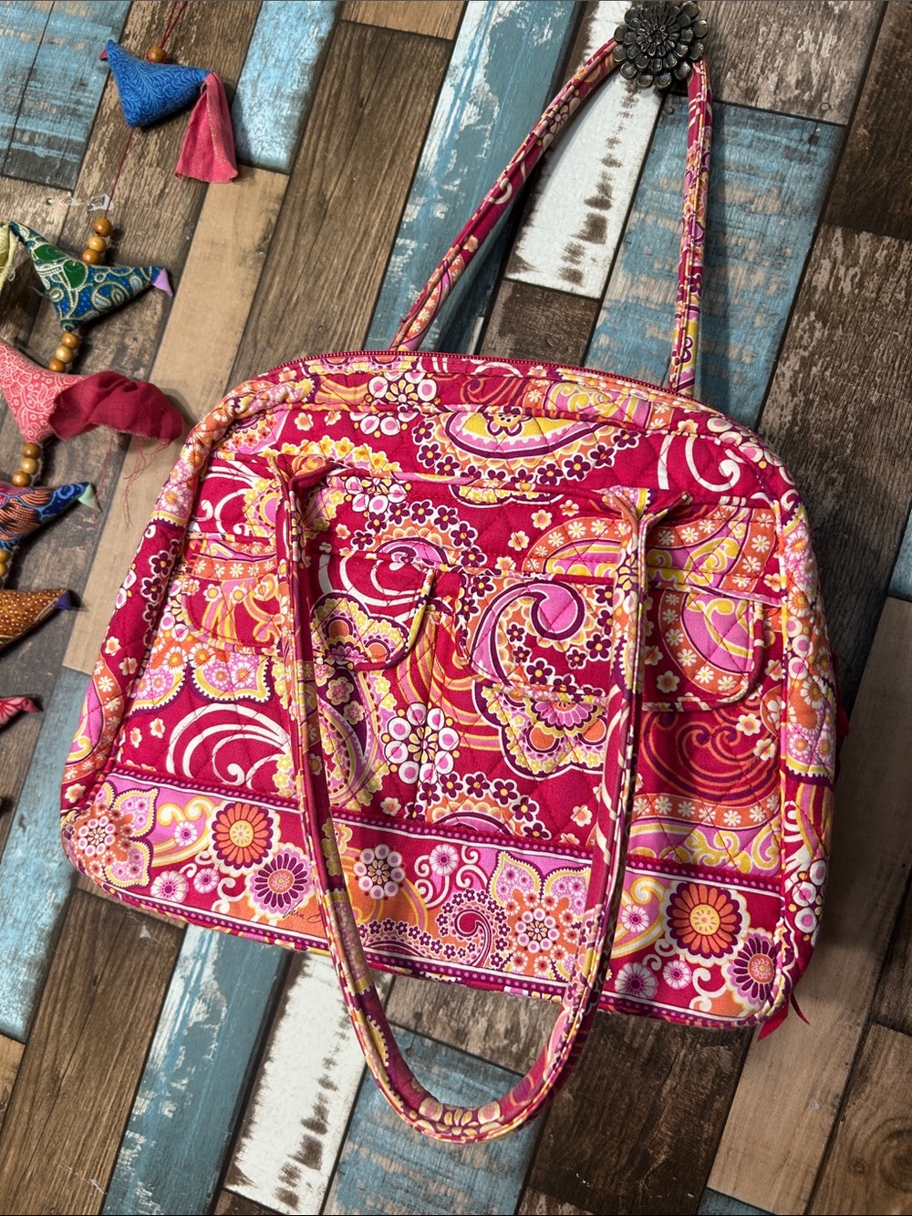 Vera Bradley red shoulder bag